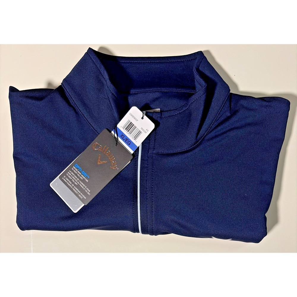 Callaway Opti-Dri Series Men's Quarter Zip - Navy Blue Pullover - Men's XL